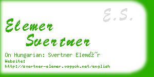 elemer svertner business card